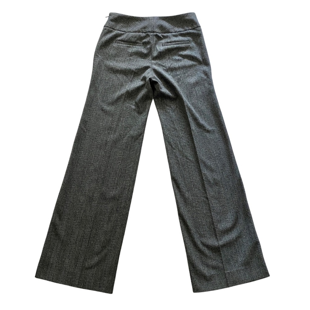 WHBM Gray/Black Plaid Wide Leg Trouser Pants- Front Sailor Buttons (size 0) - Picture 8 of 16